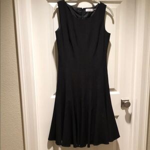 Calvin Klein Black Fit and Flare Midi Dress